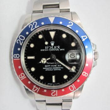 ROLEX 1986 ORIGINAL & UNPOLISHED TIFFANY GMT PEPSI 16750 (SOLD)