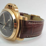 PANERAI ROSE GOLD LUMINOR 8 DAYS GMT 1950 TOBACCO BROWN DIAL PAM 289