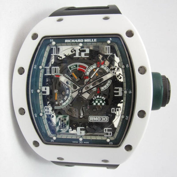 RICHARD MILLE LEMANS WHITE CERAMIC LIMITED EDITION BOX & PAPERS RM030