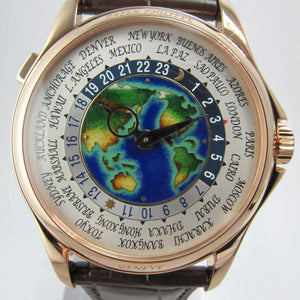 PATEK PHILIPPE WORLD TIME 5131R CLOISONNE ENAMEL DIAL ROSE GOLD WORLD TIME