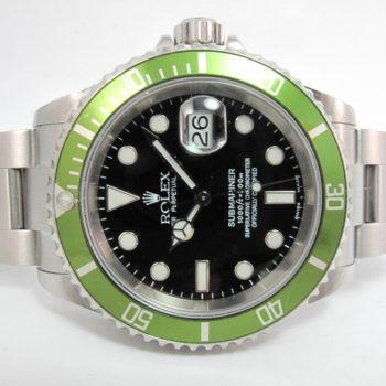 ROLEX GREEN SUBMARINER “KERMIT” MK1 DIAL FLAT 4 BEZEL Y SERIAL BOX