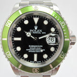 ROLEX GREEN SUBMARINER “KERMIT” MK1 DIAL FLAT 4 BEZEL Y SERIAL BOX & PAPERS 16610V 16610LV