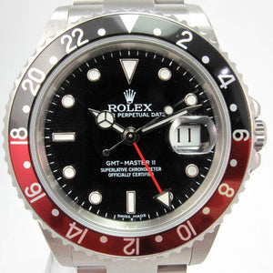 ROLEX GMT MASTER II COKE RED & BLACK Z SERIAL 3186 STICK ERROR DIAL BOX & PAPERS 16710