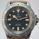 TUDOR 1968 VINTAGE BLUE SUBMARINER SNOWFLAKE, GHOST FADED INSERT, CREAM BEIGE PATINA, SWISS ONLY DIAL, UNPOLISHED 7016