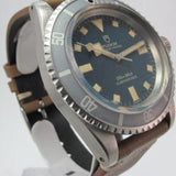 TUDOR 1968 VINTAGE BLUE SUBMARINER SNOWFLAKE, GHOST FADED INSERT, CREAM BEIGE PATINA, SWISS ONLY DIAL, UNPOLISHED 7016