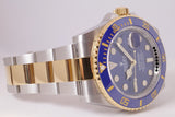 ROLEX NEW 41mm TWO TONE SUBMARINER BLUE BOX & PAPERS 126613