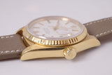 ROLEX YELLOW GOLD TIFFANY DATEJUST WHITE DIAL 16018