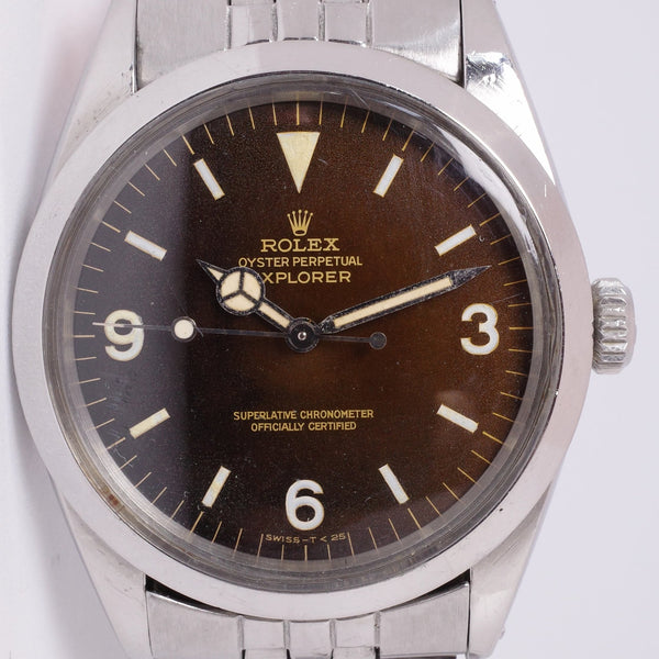 ROLEX 1966 EXPLORER TROPICAL GILT DIAL ON JUBILEE