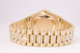 ROLEX YELLOW GOLD DIAMOND & SAPPHIRE DAY-DATE PRESIDENT CROWN COLLECTION 18388