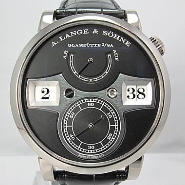 A. LANGE SOHNE ZEITWERK WHITE GOLD JUMP HOUR 140.029 Honolulu Time