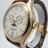 PATEK PHILIPPE YELLOW GOLD ANNUAL CALENDAR MOONPHASE WHITE DIAL 5146J-001