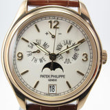 PATEK PHILIPPE YELLOW GOLD ANNUAL CALENDAR MOONPHASE WHITE DIAL 5146J-001