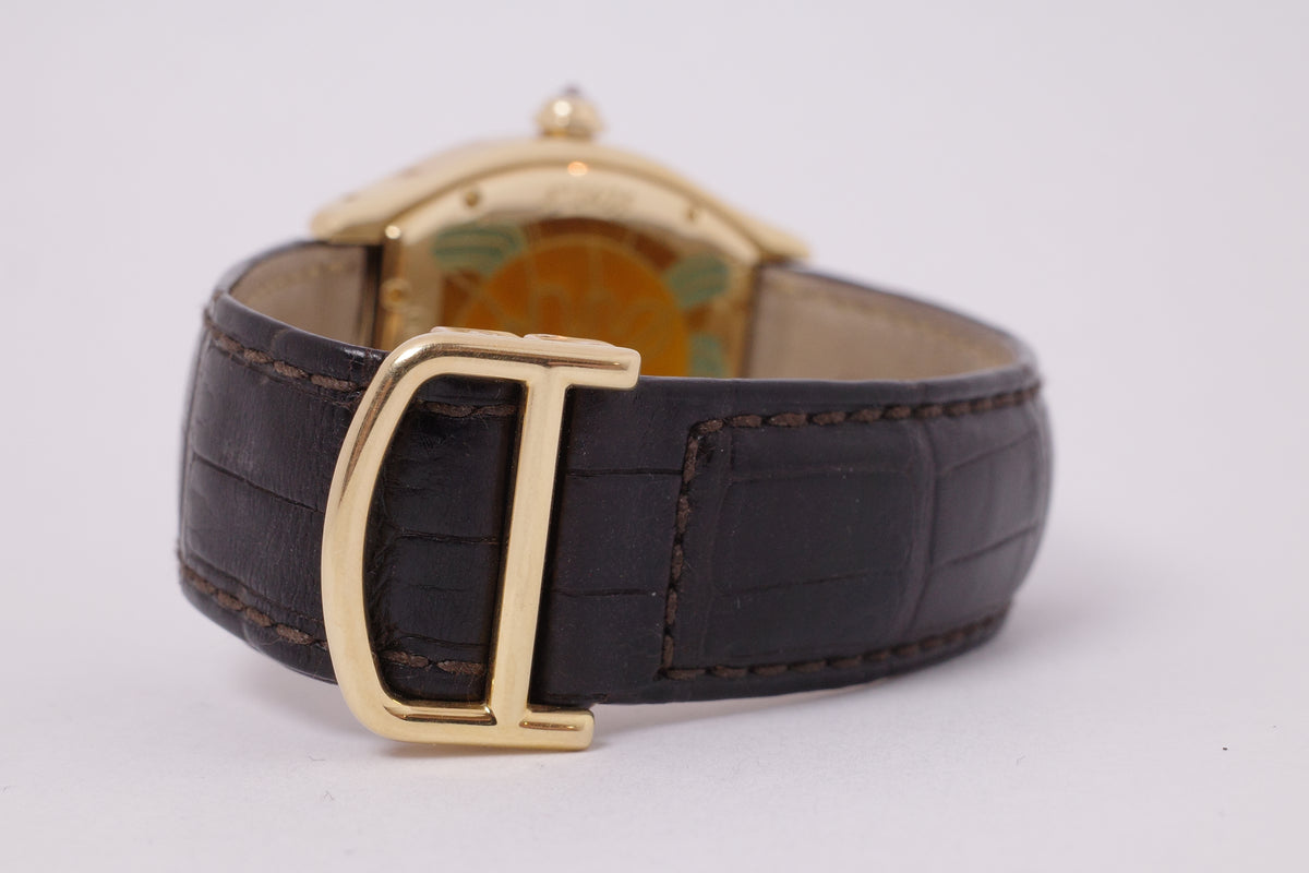 CARTIER YELLOW GOLD LARGE TORTUE TURTLE MOTIF DIAL LIMITED EDITION $39 ...