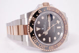 ROLEX NEW 2023 TWO TONE GMT MASTER II ROSE GOLD & STEEL ROOT BEER 126711 BOX & PAPERS