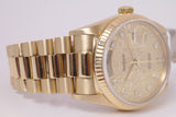 ROLEX YELLOW GOLD DAY-DATE JUBILEE DIAMOND DIAL BOX & PAPERS 18038