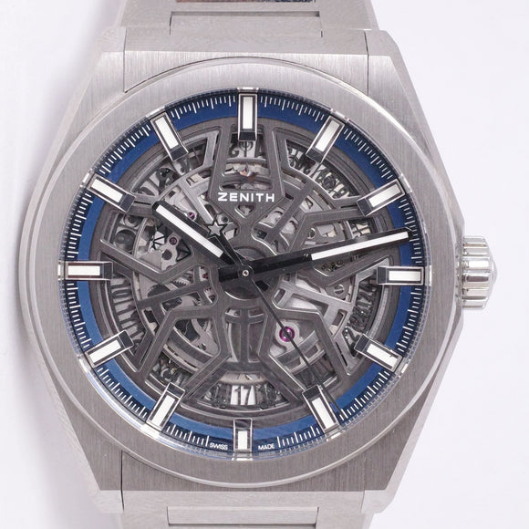 ZENITH TITANIUM DEFY CLASSIC SKELETON DIAL MINT BOX & PAPERS