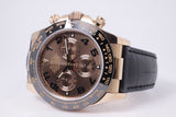 ROLEX ROSE GOLD DAYTONA CHOCOLATE ARABIC NUMERAL DIAL 116515LN  BOX & PAPERS