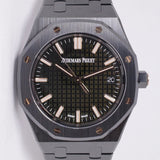 AUDEMARS PIGUET NEW 34mm BLACK CERAMIC CAROLINA BUCCI LIMITED EDITION 77350CE