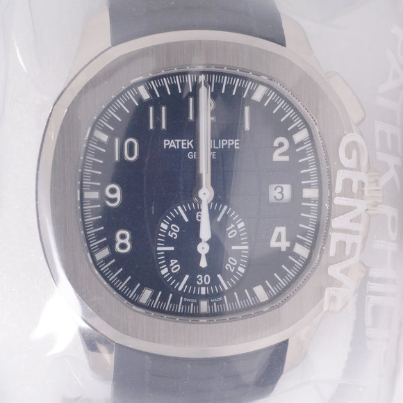 PATEK PHILIPPE NEW 2023 SEALED WHITE GOLD AQUANAUT CHRONOGRAPH BLUE DIAL 5968G BOX & PAPERS
