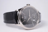 ROLEX NEW WHITE GOLD CELLINI DUAL TIME BLACK DIAL 50529 BOX & PAPERS