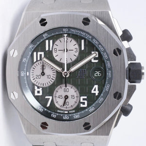 AUDEMARS PIGUET 2022 ROYAL OAK OFFSHORE TITANIUM GREEN KHAKI DIAL MINT BOX & PAPERS