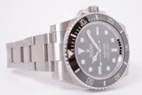 ROLEX NO DATE SUBMARINER CERAMIC STAINLESS STEEL 114060 BOX & PAPERS