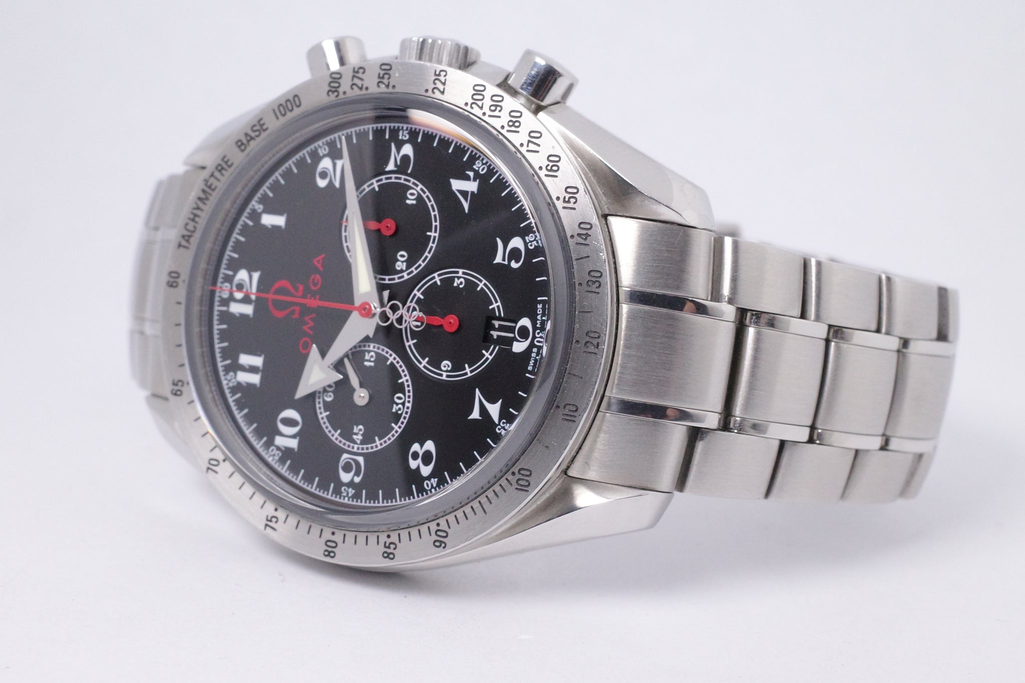 OMEGA OLYMPIC SPEEDMASTER BROAD ARROW 3556.50.00 BOX PAPERS Honolulu Time