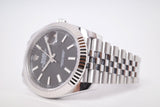 ROLEX NEW 2022 DATEJUST 41 BLACK DIAL FLUTED BEZEL JUBILEE BRACELET 126334 BOX PAPERS $12,500