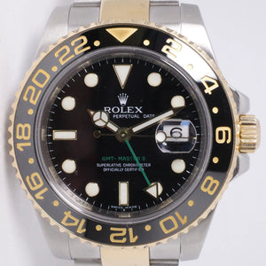 ROLEX GMT CERAMIC TWO TONE 116713LN BOX & PAPERS
