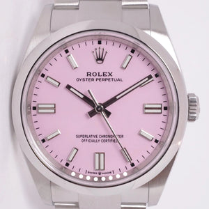 ROLEX NEW 2023 36mm OYSTER PERPETUAL CANDY PINK DIAL 126000 BOX PAPER