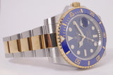 ROLEX NEW ROLEX TWO TONE SUBMARINER BLUE 116613 BOX & PAPERS