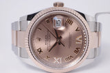 ROLEX 2019 DATEJUST TWO TONE STEEL & ROSE GOLD, PINK ROMAN DIAMOND 6,9 DIAL 126231