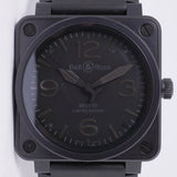 BELL & ROSS ALL BLACK CERAMIC PHANTOM LIMITED EDITION BR01-92 BOX & PAPERS