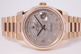 ROLEX ROSE GOLD DAY-DATE PRESIDENT METEORITE DIAMOND DIAL MINT SET COMPLETE BOX & PAPERS 118205