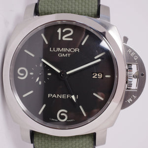 PANERAI 1950 LUMINOR GMT 3 DAY AUTOMATIC PAM 320 MINT BOX & PAPERS