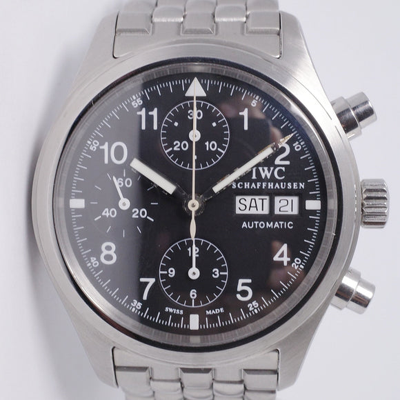 IWC PILOT CHRONOGRAPH STAINLESS STEEL AUTOMATIC ON BRACELET 3706-03
