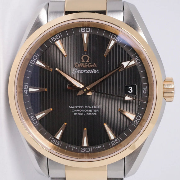 OMEGA NEW 41mm AQUA TERRA TWO TONE STAINLESS STEEL & ROSE GOLD