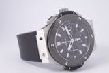 HUBLOT BIG BANG STAINLESS STEEL , CERAMIC BEZEL, CARBON FIBER DIAL BOX & PAPERS