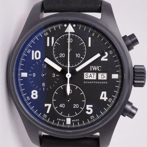IWC X PERIOD CORRECT DOUBLE NAME PILOT CHRONOGRAPH TRIBUTE TO 3705 BOX & PAPERS $13,500