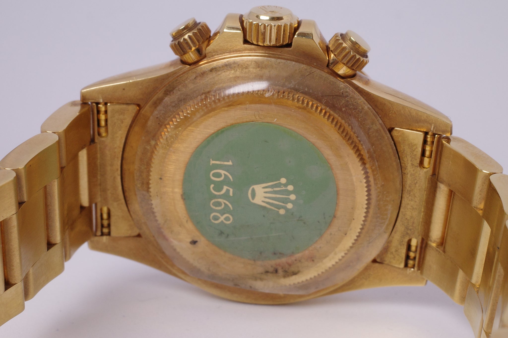 ROLEX ZENITH YELLOW GOLD DAYTONA VERY RARE BAGUETTE DIAMOND BEZEL