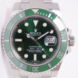 ROLEX SUBMARINER HULK GREEN CERAMIC BOX & PAPERS 116610LV