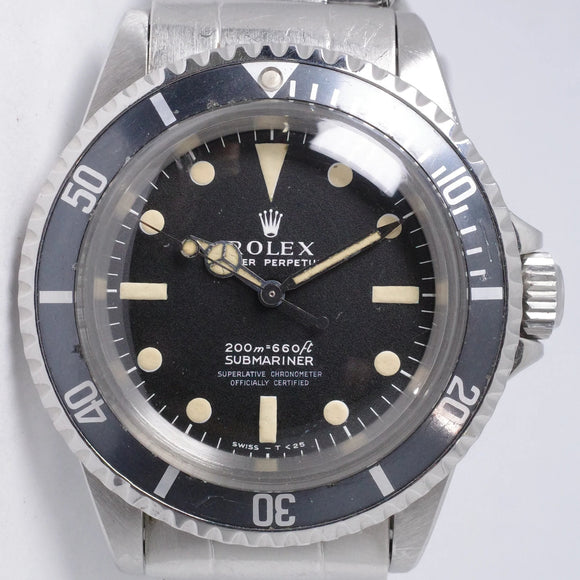 ROLEX 1967 VINTAGE SUBMARINER ZINC SULFIDE MATTE DIAL 5512 WITH PAPERS
