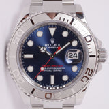 ROLEX 2022 YACHTMASTER STAINLESS STEEL & PLATINUM BLUE DIAL BOX & PAPERS 126622