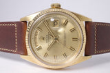 ROLEX VINTAGE YELLOW GOLD DAY-DATE CHAMPAGNE DIAL 1803 WIDE BOY