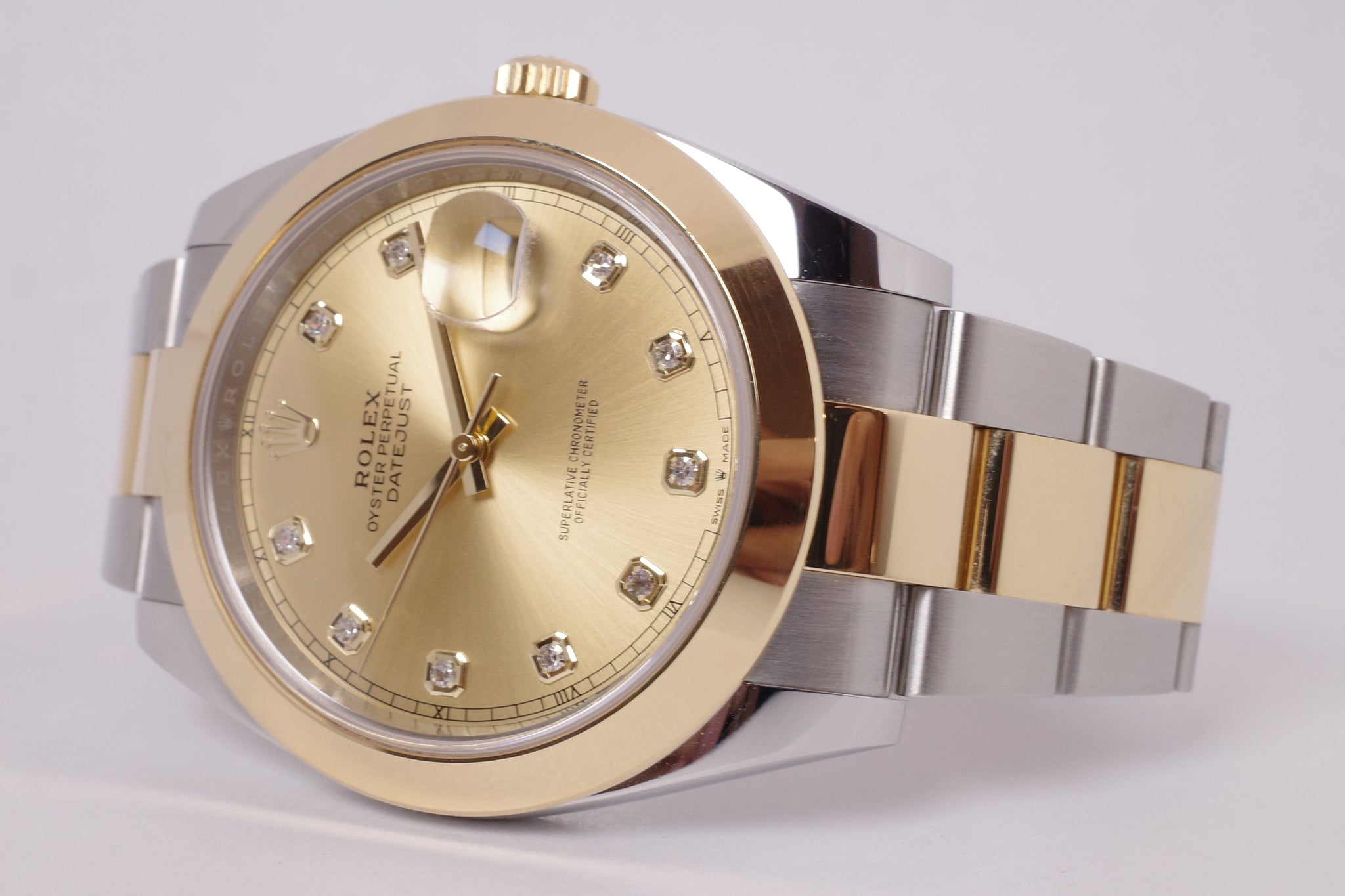 2022 Rolex Datejust 41 Yellow Gold Oystersteel Silver Dial (126303