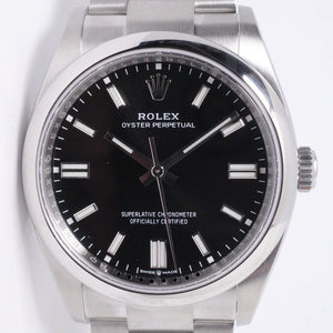 ROLEX NEW 2022 36mm OYSTER PERPETUAL 126000 BLACK DIAL BOX & PAPERS