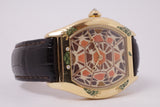 CARTIER YELLOW GOLD LARGE TORTUE TURTLE MOTIF DIAL LIMITED EDITION $39,500