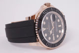ROLEX 2023 40mm YACHTMASTER ROSE GOLD EVEROSE OYSTER FLEX 126655 BOX & PAPERS