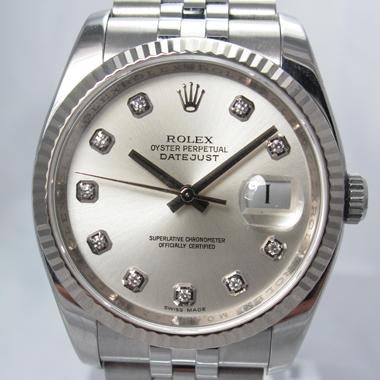 ROLEX OYSTER PERPETUAL DATEJUST W/ DIAMOND DIAL 11623