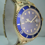 ROLEX 18K SUBMARINER BLUE DIAL 16808